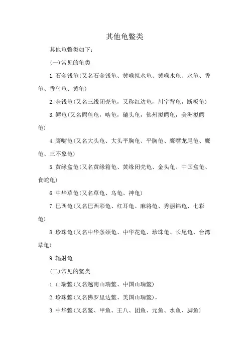 其他龟鳖类