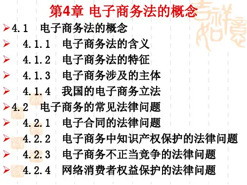 第4章 电子商务法的概念