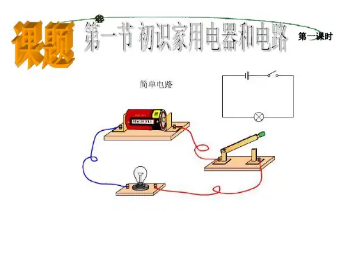 苏科物理九年级上册1 初识家用电器和电路