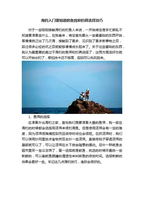 海钓入门需知道的鱼饵和钓具选择技巧