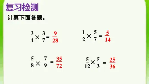人教六数上《分数乘分数(2)》