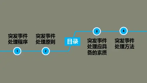 常见突发事件的应对与处理