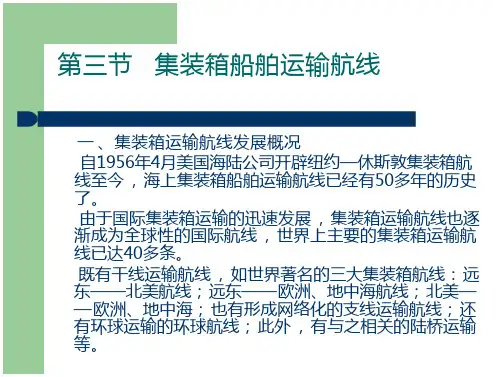 集装箱船舶运输航线