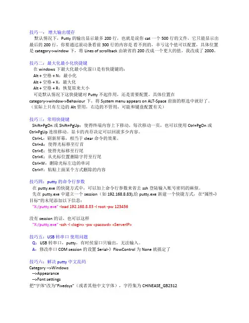 putty使用技巧(珍藏版)