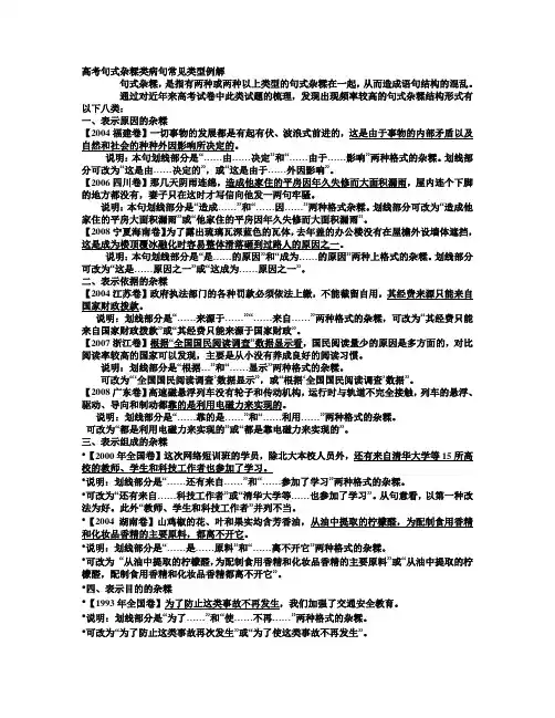 高考句式杂糅类病句常见类型例1