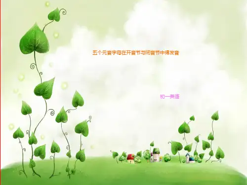 开音节闭音节-1(共26张PPT)
