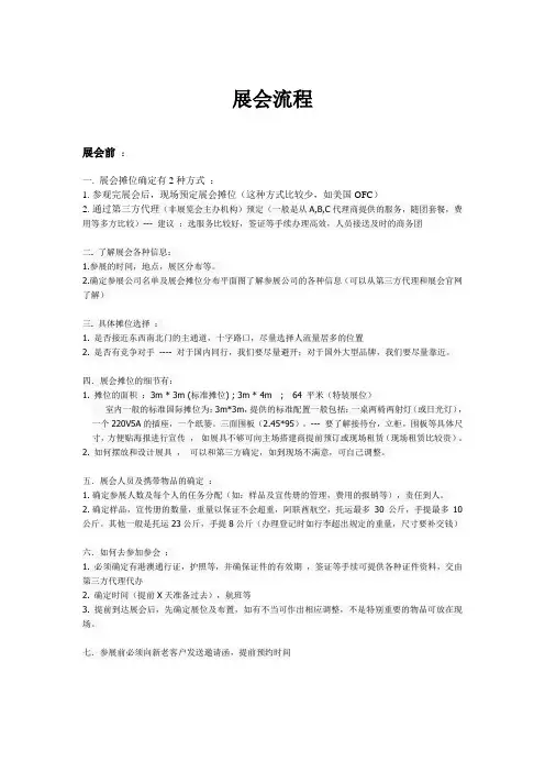 展会流程