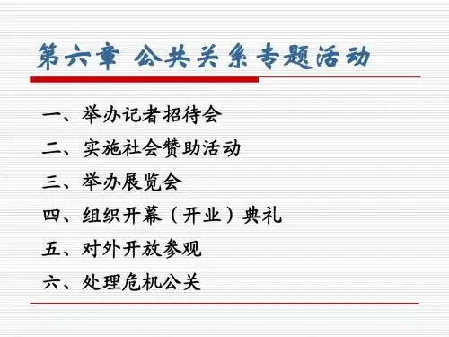 第六章 公共关系专题活动(已修改)