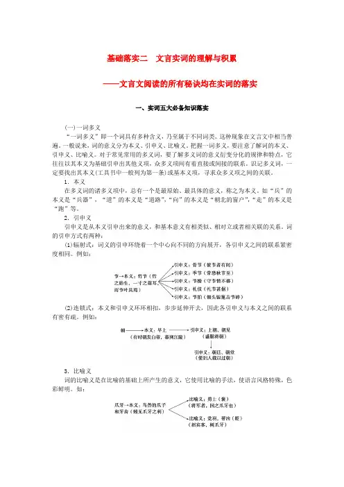 2024版新教材高考语文全程一轮总复习第一部分古诗文阅读专题一文言文阅读复习任务群二文言基本知识的系