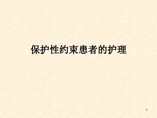 保护性约束患者的护理ppt课件