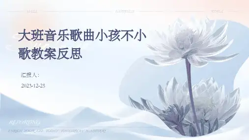 大班音乐歌曲小孩不小歌教案反思(1)