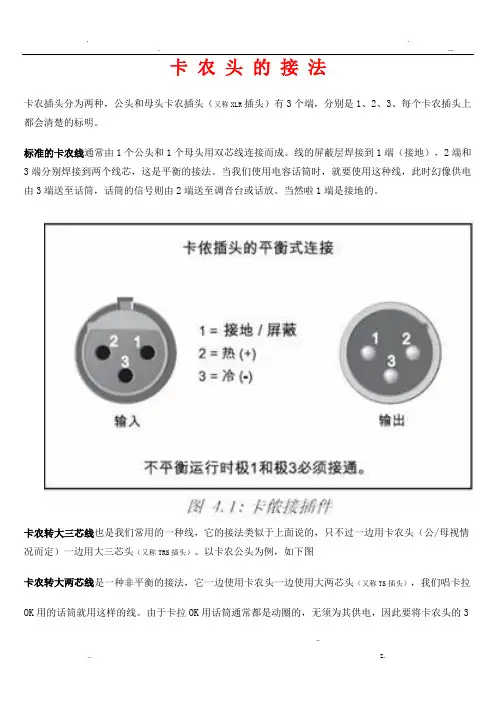卡农头的接法