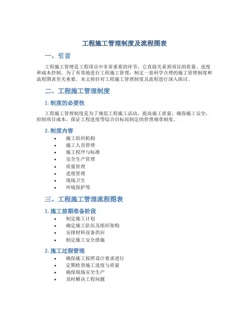 工程施工管理制度及流程图表