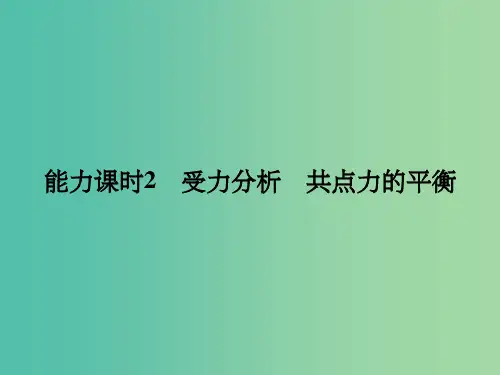 高考物理一轮复习 第2章 相互作用 能力课时2 受力分析 共点力的平衡课件 (2)