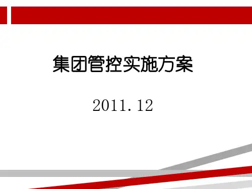 集团管控实施规划方案
