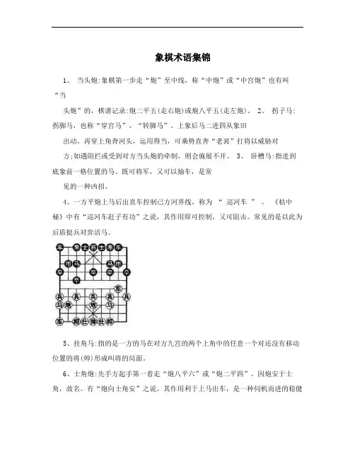 象棋术语集锦