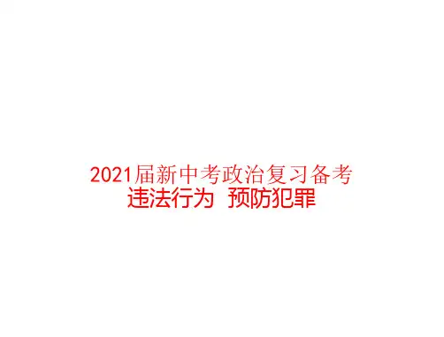 2021届新中考政治复习备考 违法行为 预防犯罪