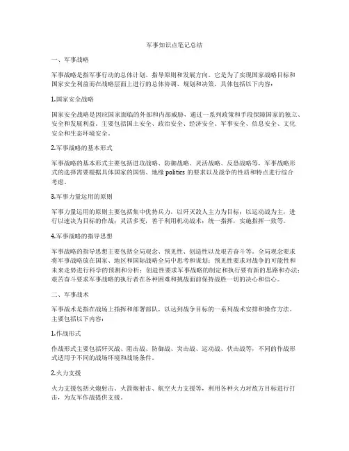 军事知识点笔记总结