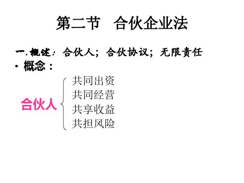 经济法概论第四章企业法二