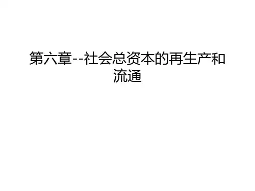 第六章--社会总资本的再生产和流通学习资料