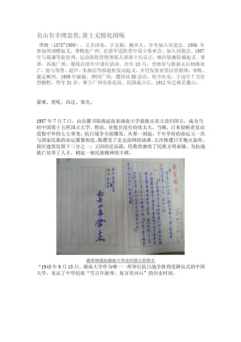 湖大抗战资料