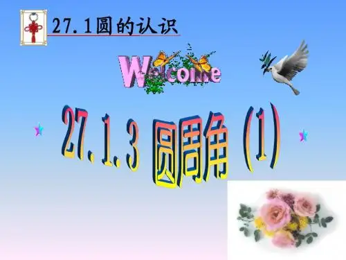 27.1.3圆周角(1)圆周角定理
