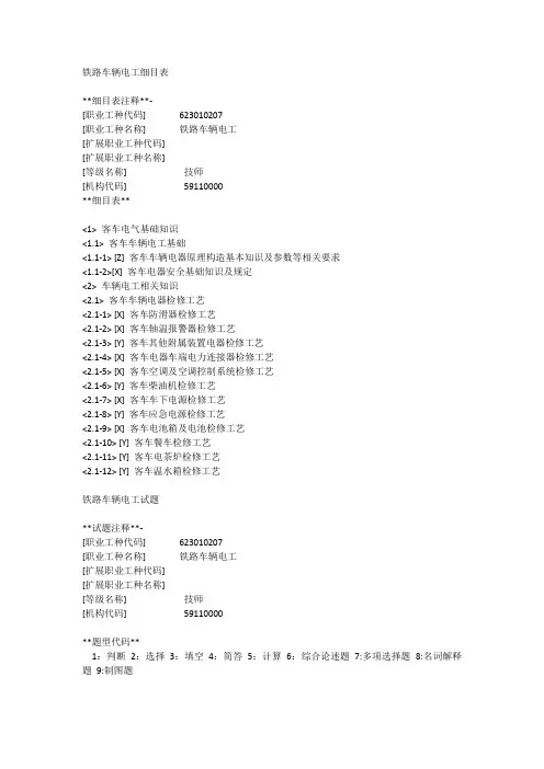 铁路车辆电工(技师)