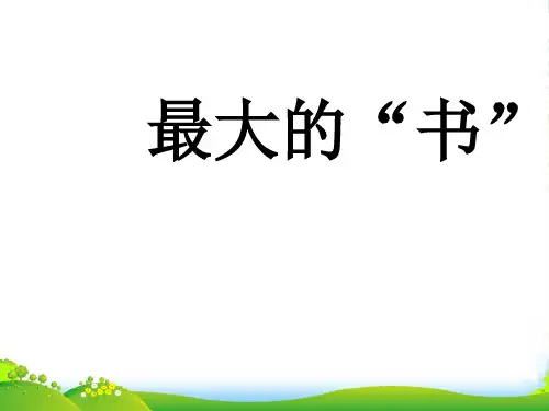 小学二年级下学期语文第19课最大的“书”PPT课件