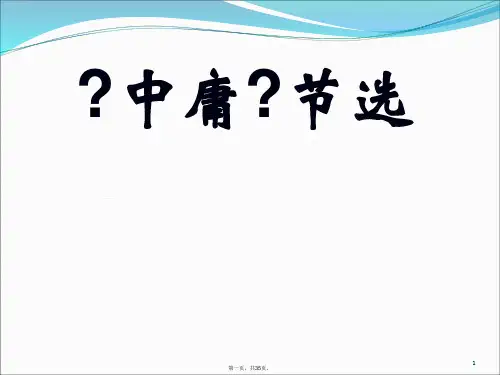 中庸节选ppt课件