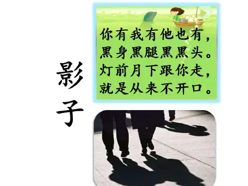 部编版一年级上册影子课件完整版ppt