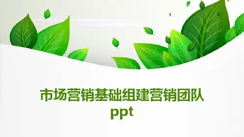 市场营销基础组建营销团队ppt