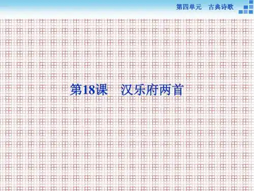 备课参考高中语文4.18汉乐府两首课件粤教版必修1