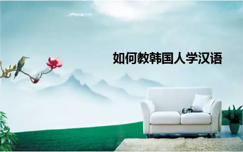 教案如何教韩国人学汉语.ppt