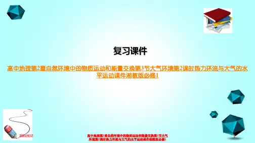 高中地理第2章自然环境中的物质运动和能量交换第3节大气环境第2课时热力环流与大气的水平运动课件湘教