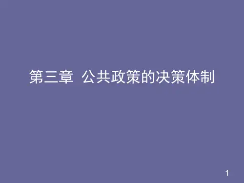 3第三章公共政策的决策体制PPT课件