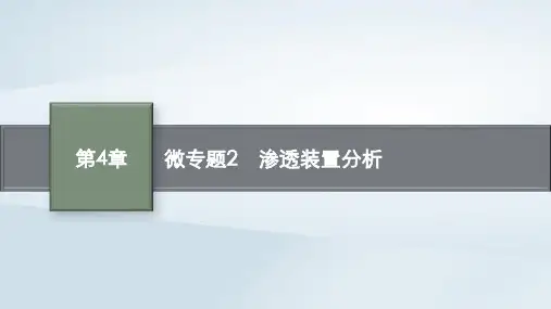 新教材高中生物第4章细胞的物质输入和输出微专题2渗透装置分析课件新人教版必修1
