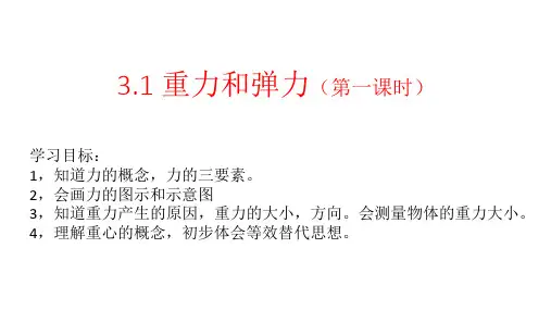 3-1重力和弹力(第一课时)(教学课件)-高一物理人教版(2019)必修第一册