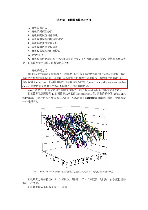 面板数据模型与应用-张晓峒课件