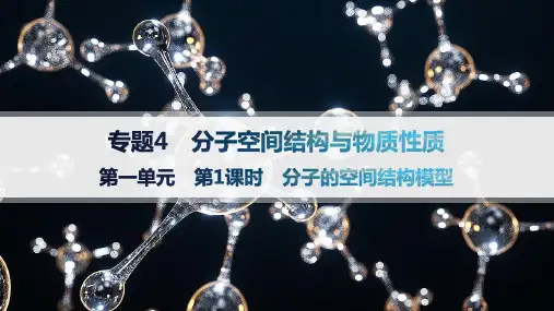 4.1.1 分子的空间结构模型 课件高二上学期化学苏教版(2019)选择性必修2