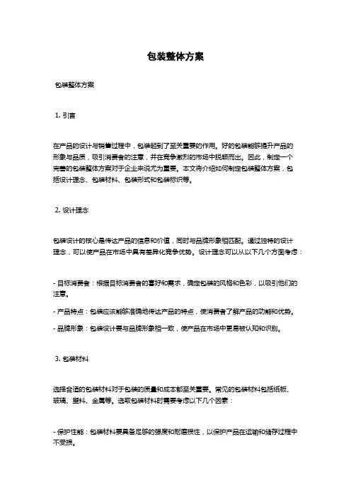 包装整体方案