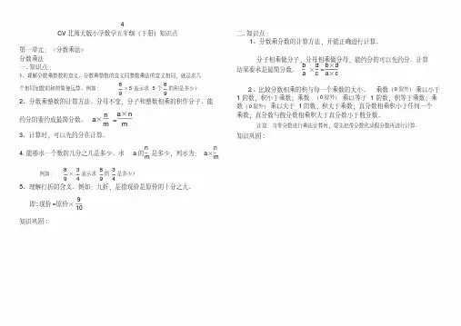 北师大小学数学五年级下册第一单元知识点