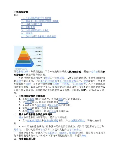 不饱和脂肪酸