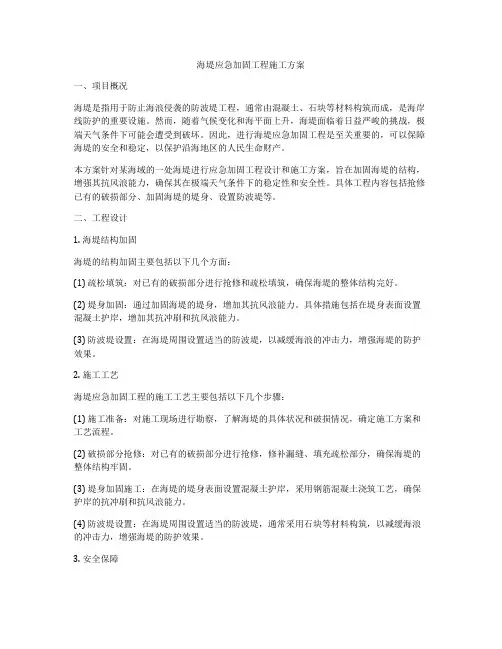 海堤应急加固工程施工方案