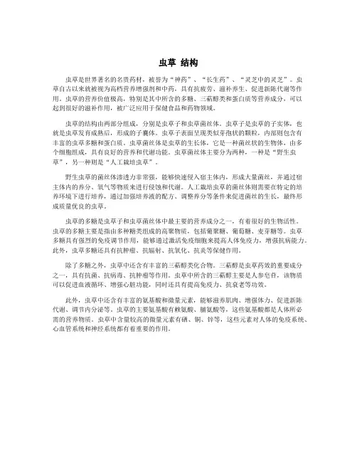 虫草 结构