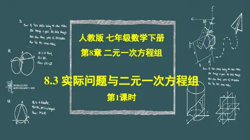实际问题与二元一次方程组(第1课时)-七年级数学下册课件(人教版)