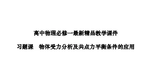 高中物理必修一最新精品教学课件《 习题课 物体受力分析及共点力平衡条件的应用》(整理实用)