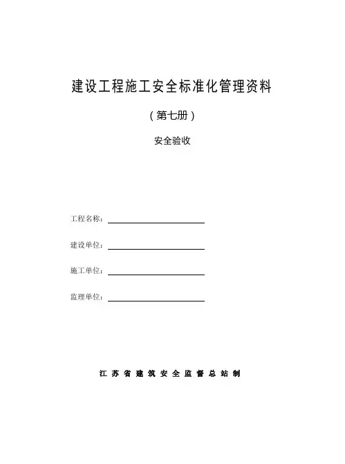 建设工程施工安全标准化管理第七册