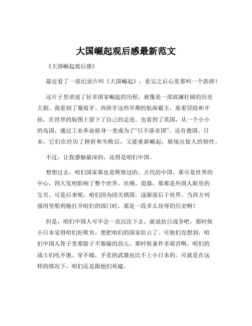 大国崛起观后感最新范文