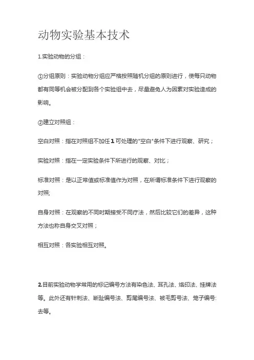动物实验基本技术