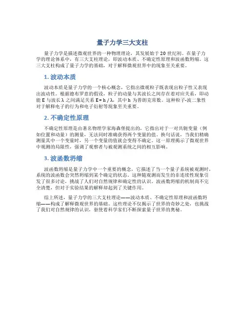 量子力学三大支柱